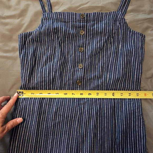 Old Navy Navy Pinstripe Jumpsuit - Picture 7 of 9